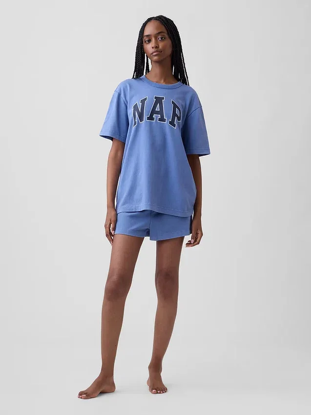 Pyjamas-T-skjorte i oversize med Nap-logo