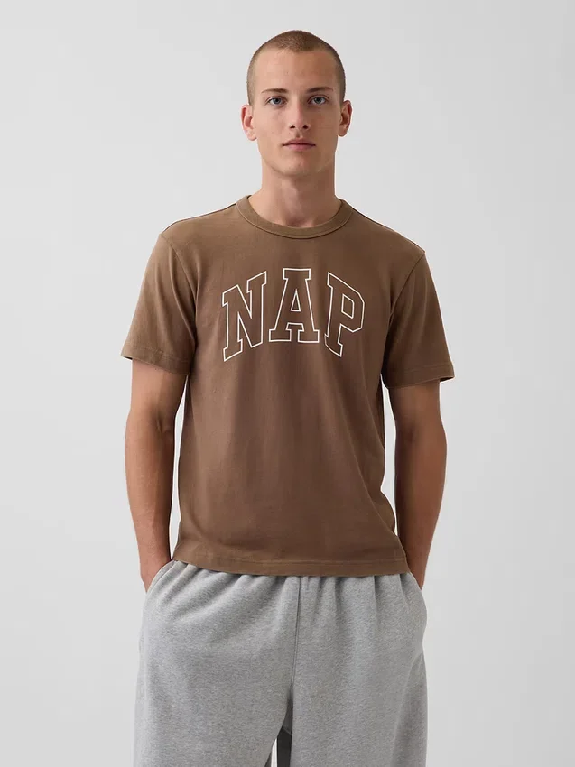 Pyjamas-T-skjorte i oversize med Nap-logo