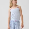 Pyjamas-tanktop i resirkulert ribbestrikk for barn