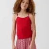 Pyjamas-tanktop i resirkulert ribbestrikk for barn
