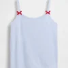 Pyjamas-tanktop i resirkulert ribbestrikk for barn