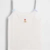 Pyjamas-tanktop i resirkulert ribbestrikk for barn