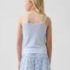 Pyjamas-tanktop i resirkulert ribbestrikk for barn