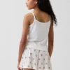 Pyjamas-tanktop i resirkulert ribbestrikk for barn