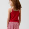 Pyjamas-tanktop i resirkulert ribbestrikk for barn