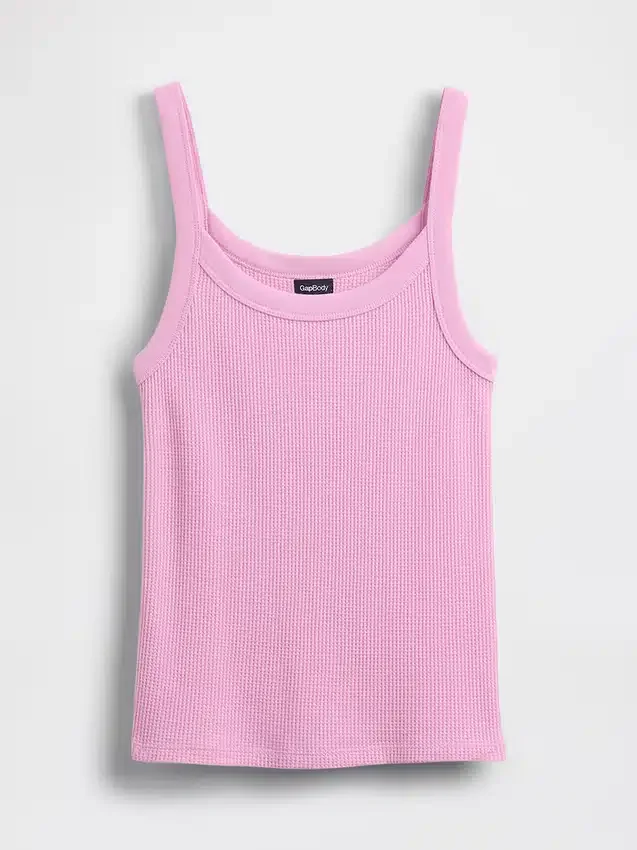 Pyjamas-tanktop i vaffelstrikk