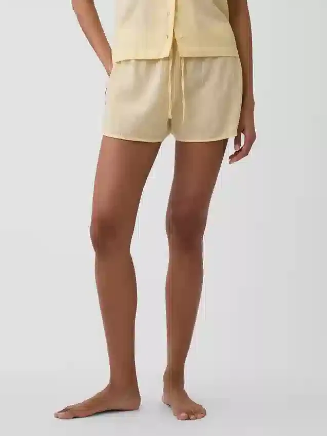 Pyjamasbukser i krøllet gasbind Shorts