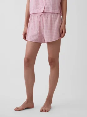 Pyjamasbukser i krøllet gasbind Shorts