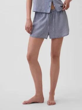 Pyjamasbukser i krøllet gasbind Shorts