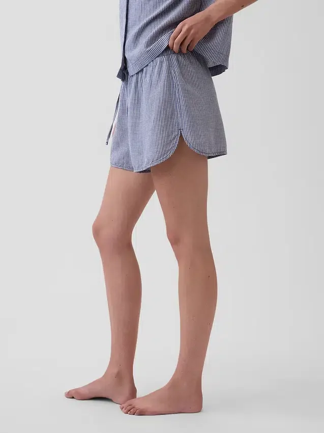 Pyjamasbukser i krøllet gasbind Shorts