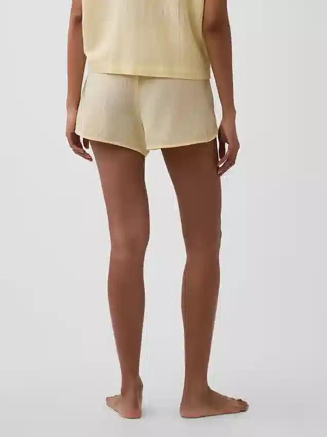 Pyjamasbukser i krøllet gasbind Shorts