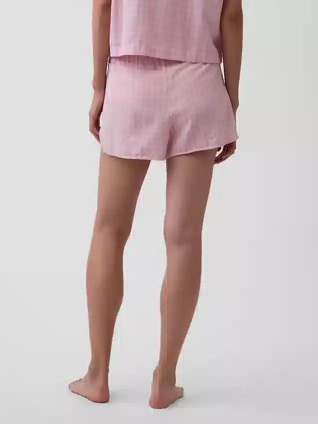 Pyjamasbukser i krøllet gasbind Shorts