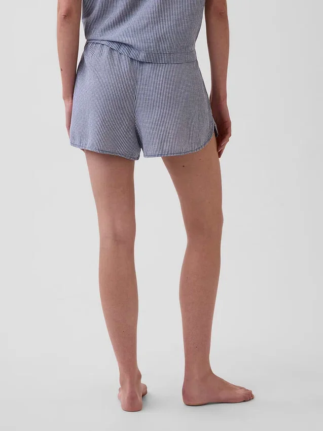 Pyjamasbukser i krøllet gasbind Shorts