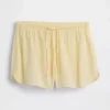 Pyjamasbukser i krøllet gasbind Shorts