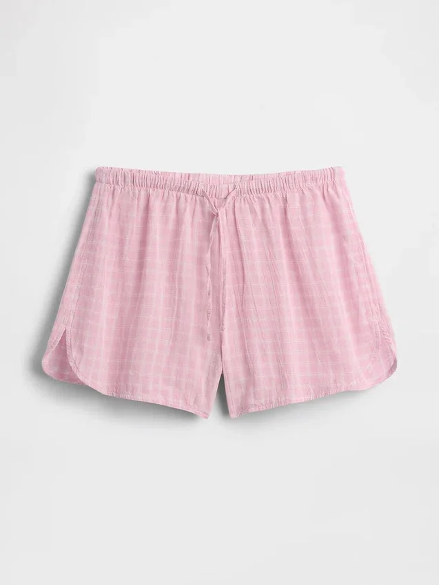Pyjamasbukser i krøllet gasbind Shorts