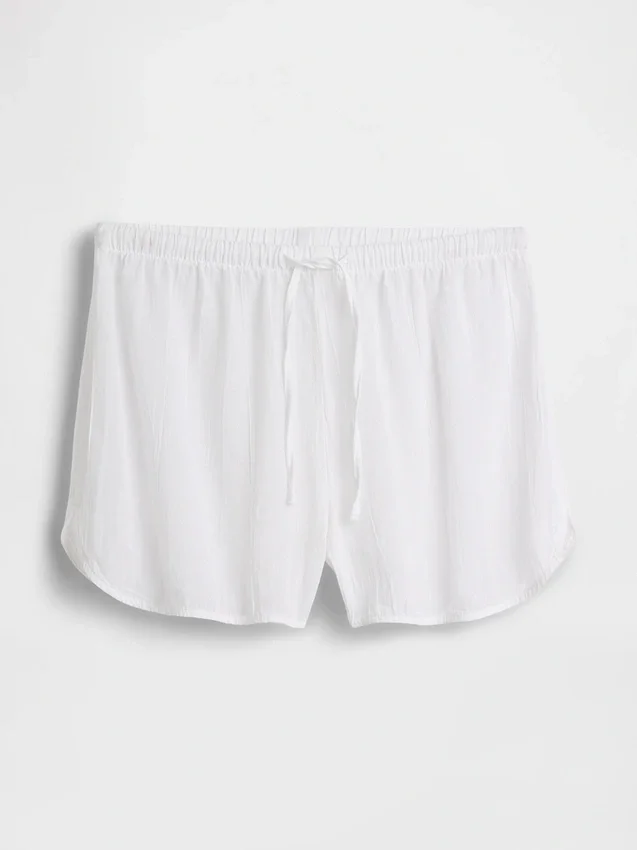 Pyjamasbukser i krøllet gasbind Shorts
