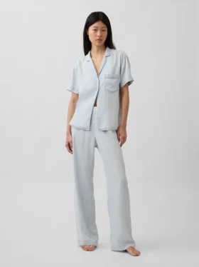 Pyjamasbukser i poplin