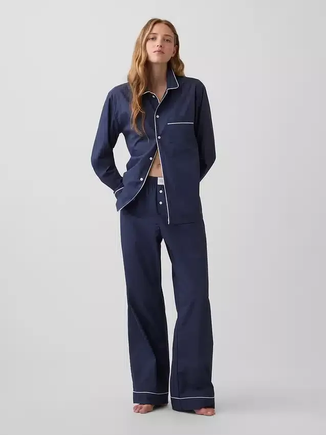 Pyjamasbukser i poplin