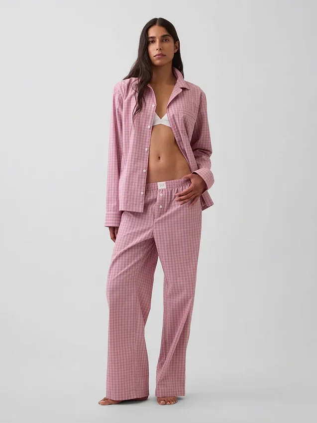 Pyjamasbukser i poplin