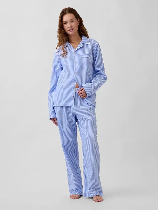 Pyjamasbukser i poplin