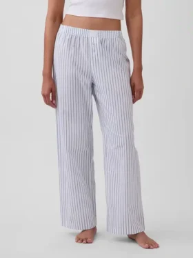 Pyjamasbukser i poplin