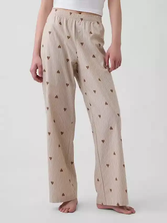 Pyjamasbukser i poplin