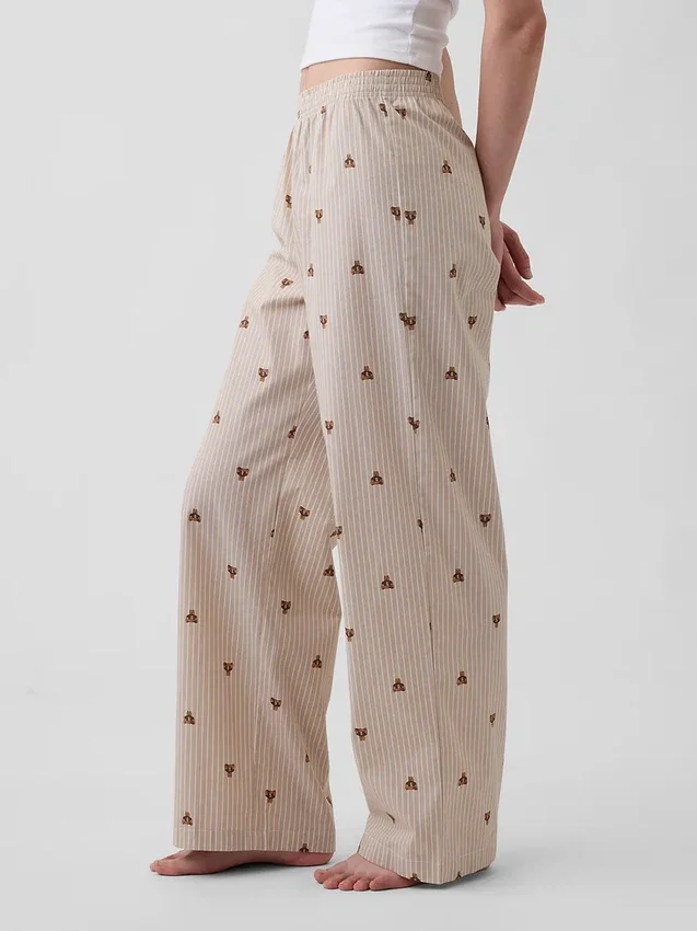 Pyjamasbukser i poplin