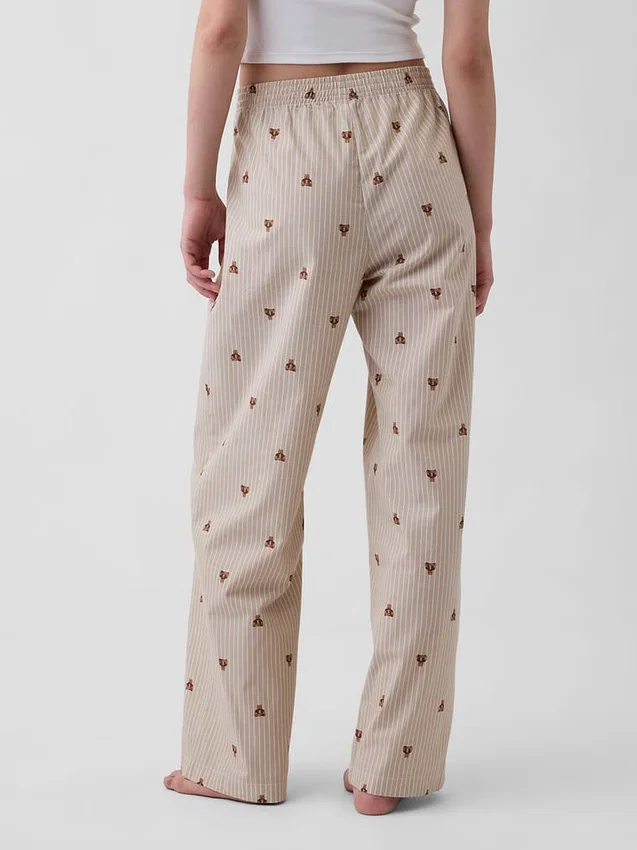 Pyjamasbukser i poplin