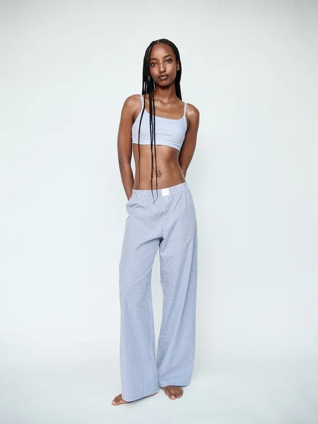 Pyjamasbukser i poplin