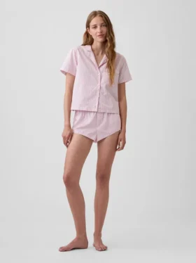 Pyjamasbukser i poplin Shorts