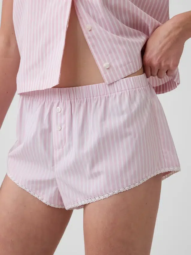 Pyjamasbukser i poplin Shorts