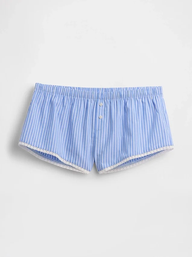 Pyjamasbukser i poplin Shorts