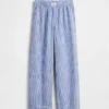 Pyjamasbukser i resirkulert flanell for barn