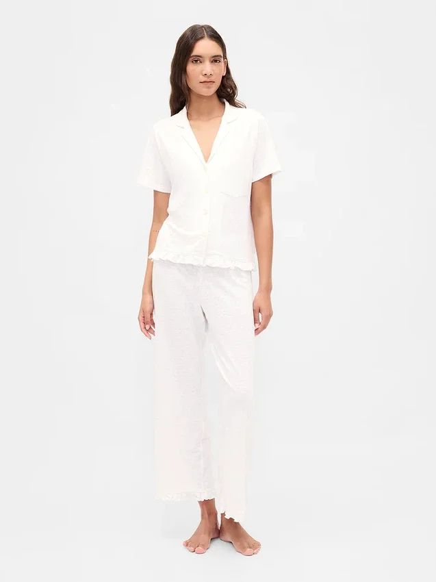 Pyjamasbukser med volanger
