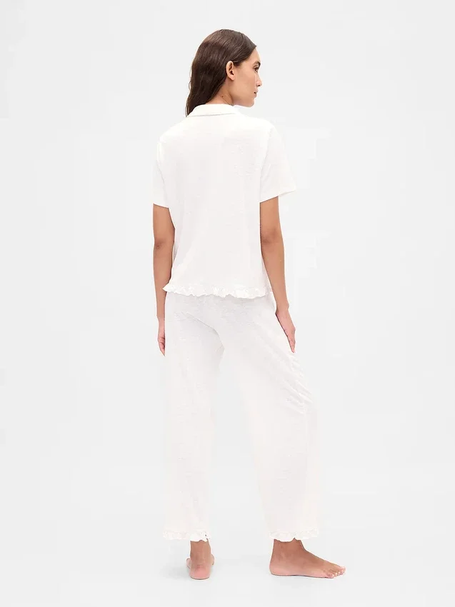 Pyjamasbukser med volanger