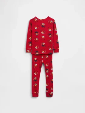 Pyjamasett for Baby og Småbarn fra Sesamstien i økologisk børstet bomull med Elmo