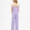 Pyjamasett for barn i resirkulert pointelle-strikk