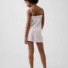 Pyjamasett for barn med resirkulert stoff, med volanger og korte Shorts