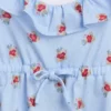 Pyjamasett for barn med resirkulert stoff, med volanger og korte Shorts