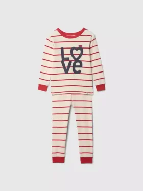Pyjamasett i økologisk børstet bomull for Baby og Småbarn