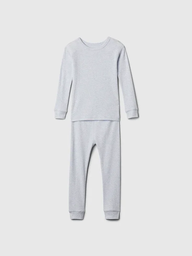 Pyjamasett i økologisk børstet bomull for Baby og Småbarn