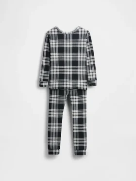Pyjamasett i økologisk børstet bomull for barn og babyer