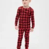 Pyjamasett i økologisk børstet bomull for barn og babyer