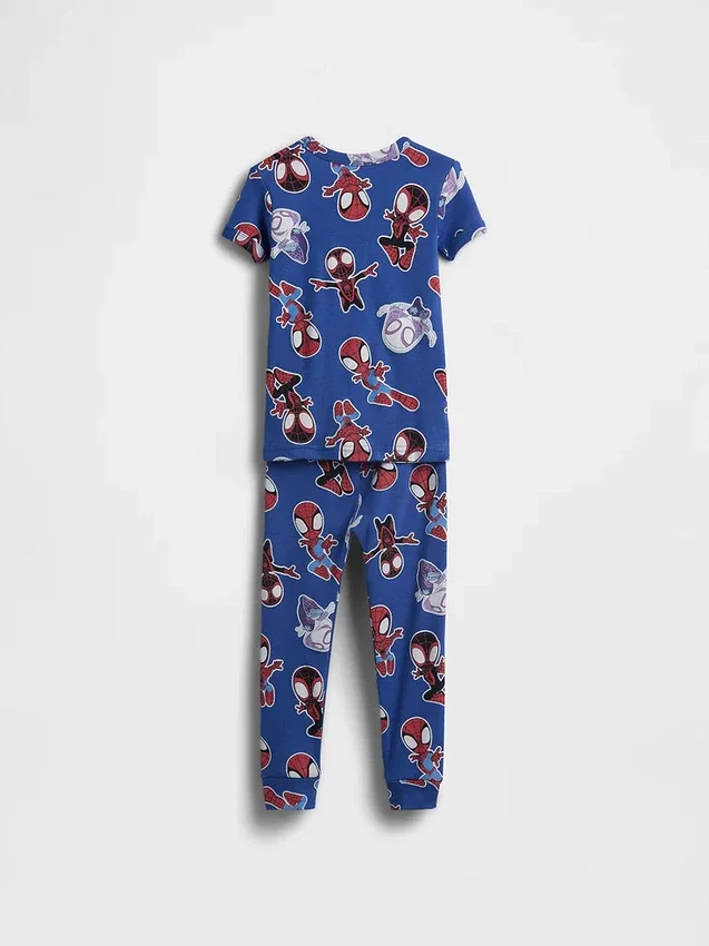 Pyjamasett i økologisk børstet bomull fra Marvel for Baby og Småbarn