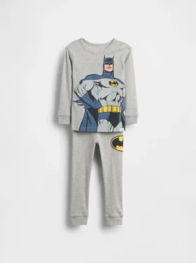 Pyjamasett i økologisk børstet bomull med Batman-motiv for Baby og Småbarn