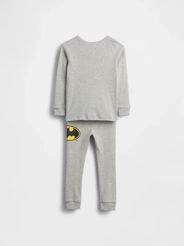 Pyjamasett i økologisk børstet bomull med Batman-motiv for Baby og Småbarn