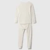Pyjamasett i økologisk børstet bomull med Henley-hals for Baby og Småbarn