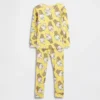 Pyjamasett i økologisk børstet bomull med Snoopy-motiv for Baby og Småbarn
