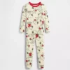 Pyjamasett i økologisk børstet bomull med Snoopy-motiv for Baby og Småbarn