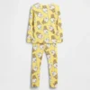 Pyjamasett i økologisk børstet bomull med Snoopy-motiv for Baby og Småbarn